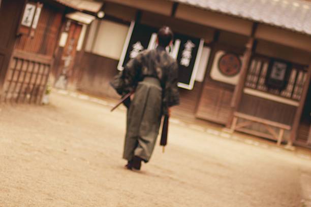 istock Samurai walking street in Edo Period 629694656