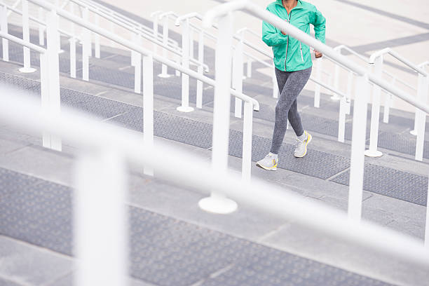istock Woman stairs exercising. 629713458