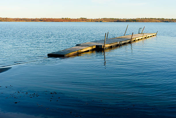 istock Empty swimming pier in calm sea 629714004