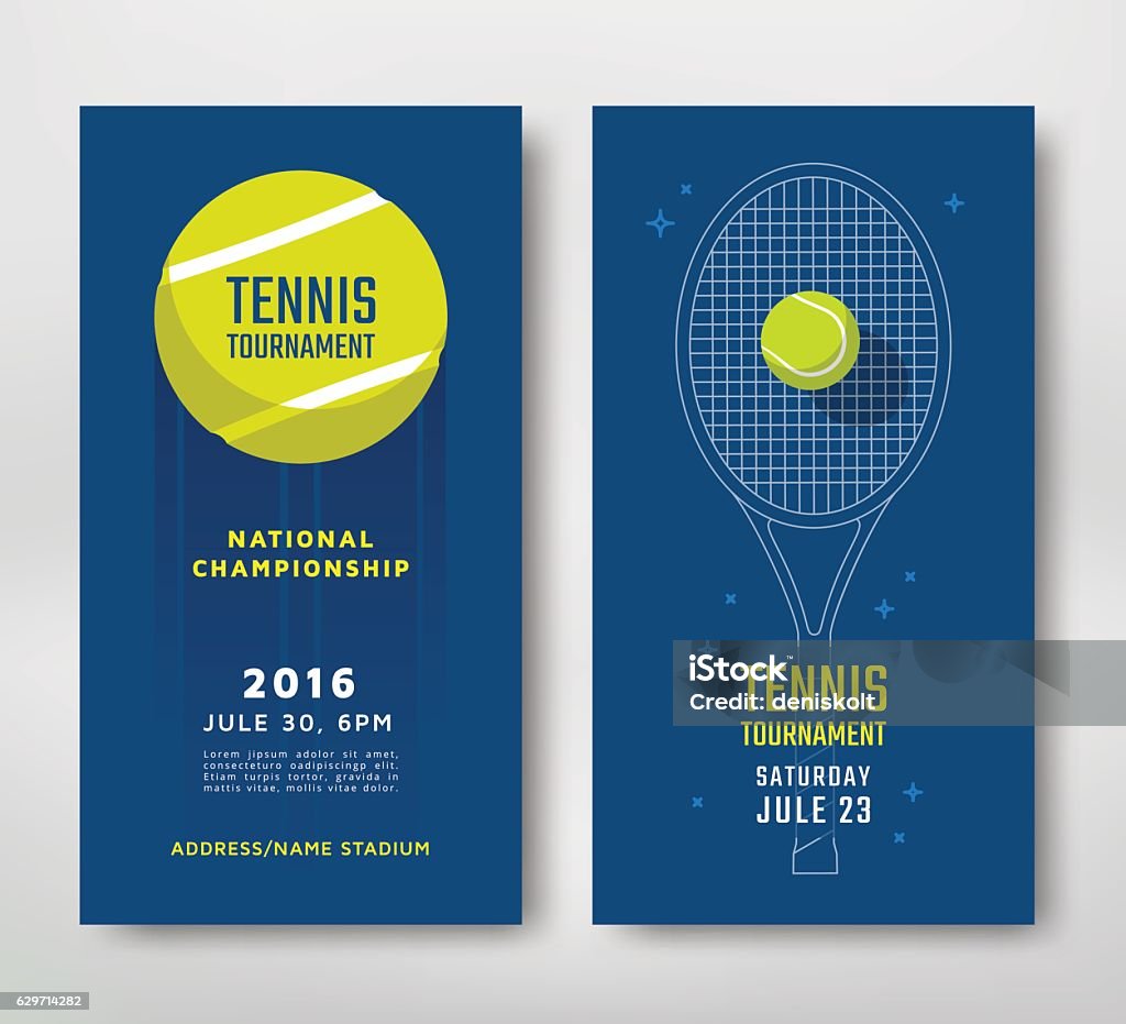 Tennis championship poster Tennis championship or tournament poster design. Vector illustration Tennis stock vector