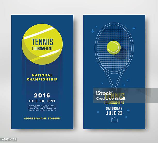 Tennis Championship Poster Stock Illustration - Download Image Now - Tennis, Backgrounds, Tennis Racket