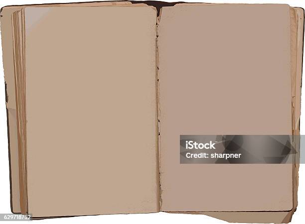 Empty Script Book Old Empty Book Stock Illustration - Download Image Now - At The Edge Of ...