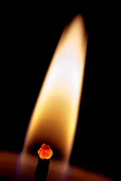 Candle light macro religious and love concept