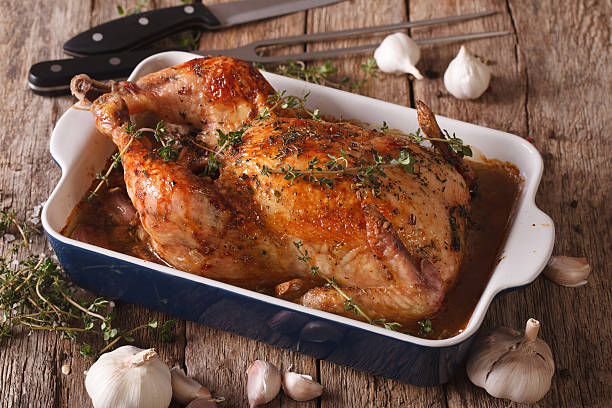 istock Chicken with 40 cloves of garlic 629720600