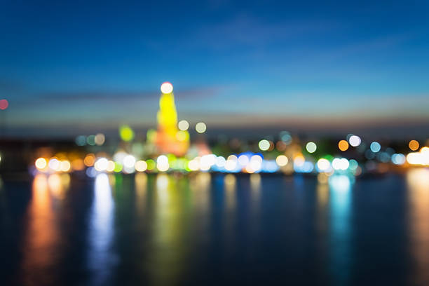 istock abstract light bokeh of Wat Arun Temple with Chaophraya river 629722098