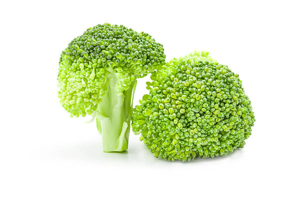 istock Fresh green broccoli isolated on a white background cutout 629723452