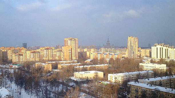 istock Aerial view of Moscow district 629724018