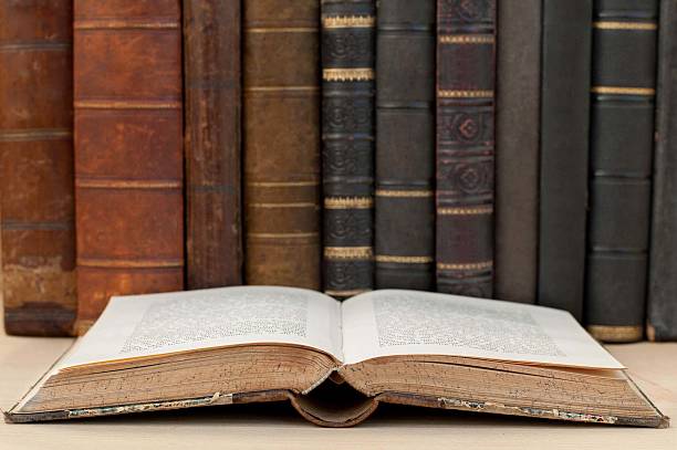 istock Antiquarian books on the table. 629724628