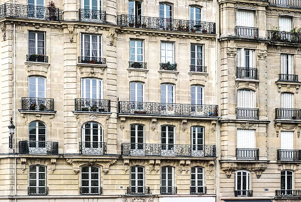 istock Paris windows in residential buildings 629724718