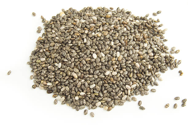 istock Nutritious chia seeds isolated on a white background cutout 629730398
