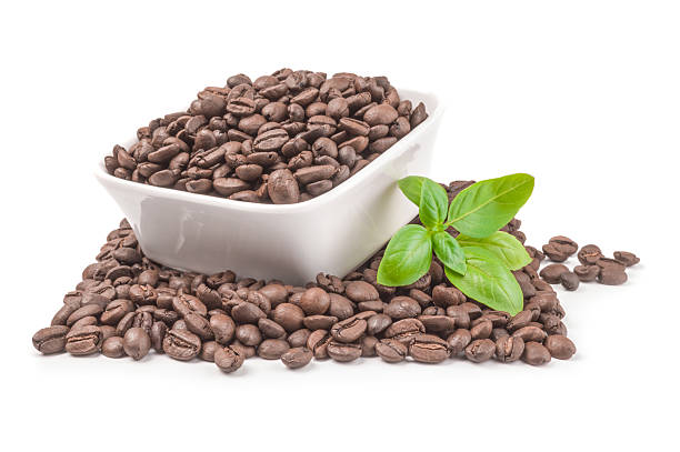 istock Pile of roasted coffee beans isolated on a white background 629731450
