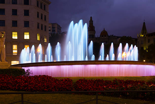 istock Catalonia Square in night Barcelona, Spain 629735724