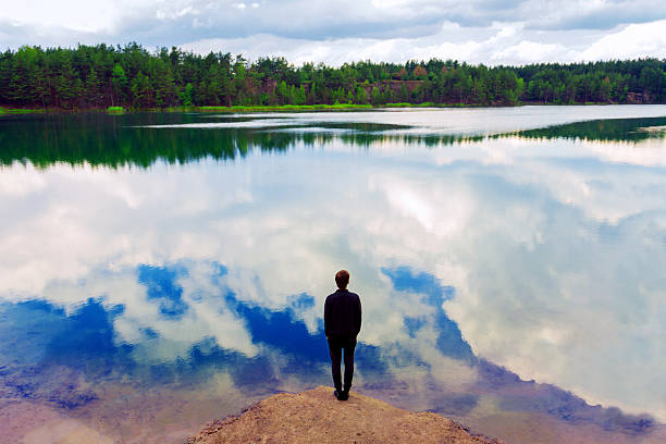 istock Beautiful view on lake 629736916