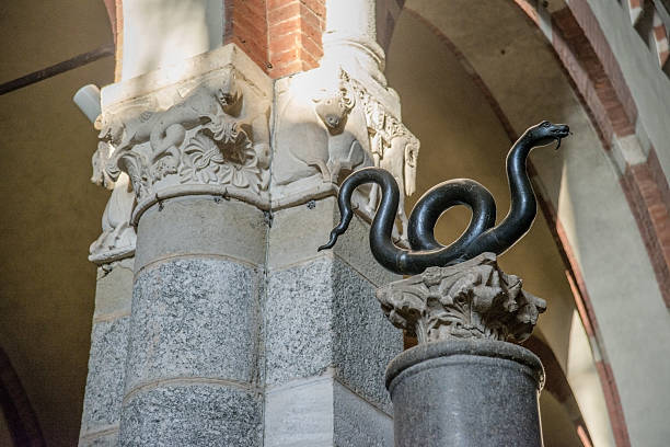 istock Basilica of Sant Ambrogio snake column 629737100