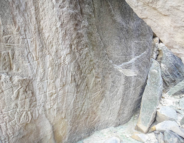 istock Prehistoric drawings. Gobustan National Park 629737470