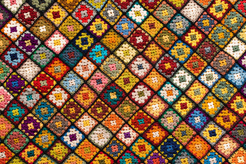 Blanket made of granny squares