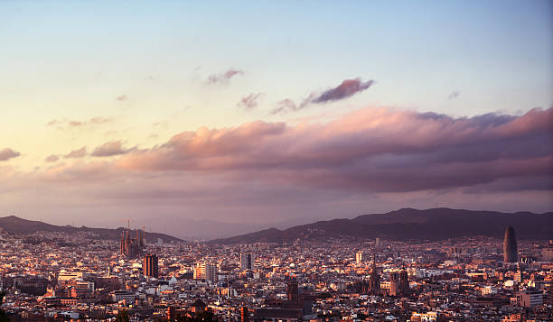 istock Barcelona in sunset time, Spain 629747006