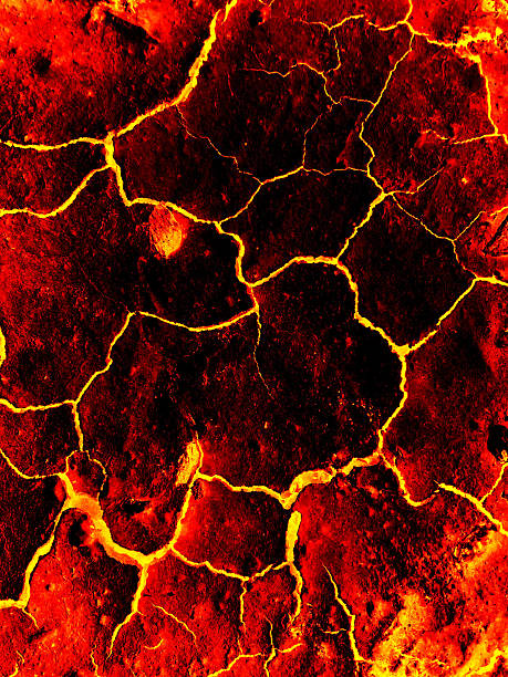 istock The surface of seamless hot lava. Disaster warning 629758416