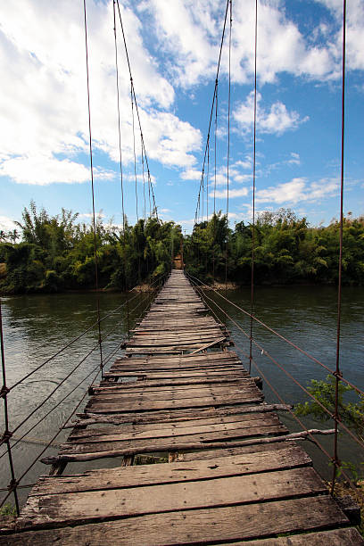 istock Wood bridge vintage, Hanging Thailand 629760148