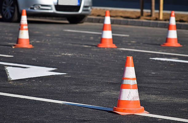 istock Traffic cones on the street 629760442