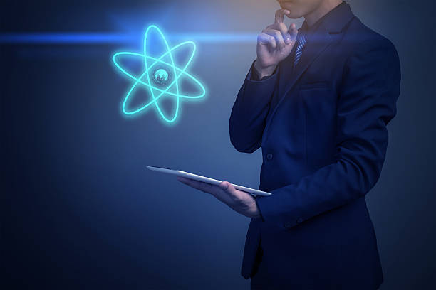 istock Closeup image of businessman holding Biochemistry study 629764292