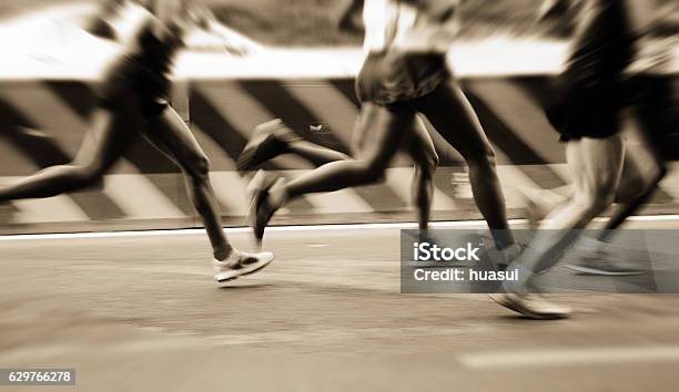 International Marathon Runner Stock Photo - Download Image Now - Running, Marathon, Group Of People