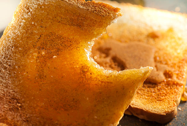 istock Bitten toast with honey and cinnanmon 629766994