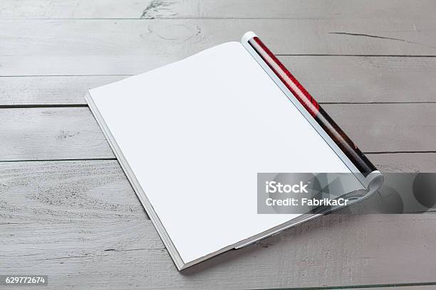 Magazine Page Stock Photo - Download Image Now - Magazine - Publication, Template, Model - Object