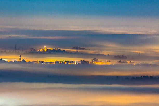 Fog over a countryside