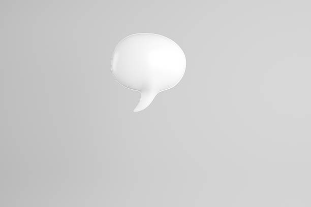 istock 3D illustration of white speech bubble 629774808