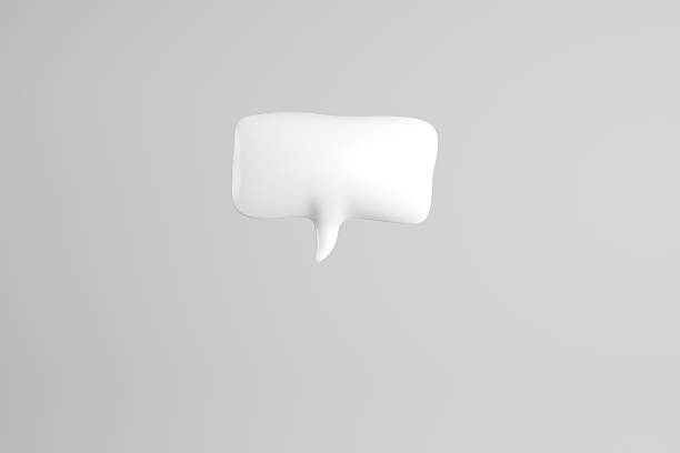 istock 3D illustration of white speech bubble 629774878