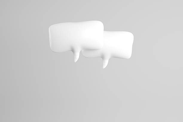 istock 3D illustration of white speech bubble 629774926