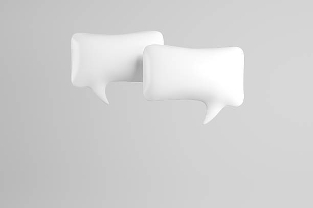 istock 3D illustration of white speech bubble 629775438
