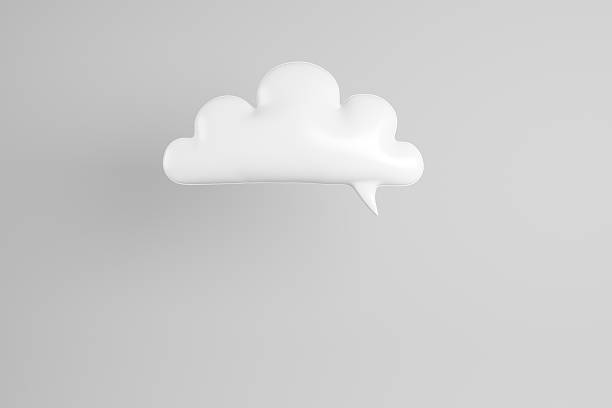 istock 3D illustration of white speech bubble 629775594