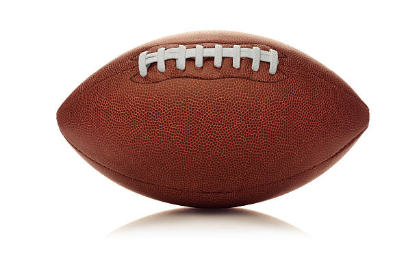 American Football (Clip Path) American Football on white background with laces up (Clip Path) american football ball photos stock pictures, royalty-free photos & images