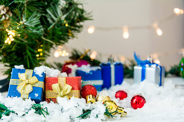 istock Merry Christmas with wooden 629777980