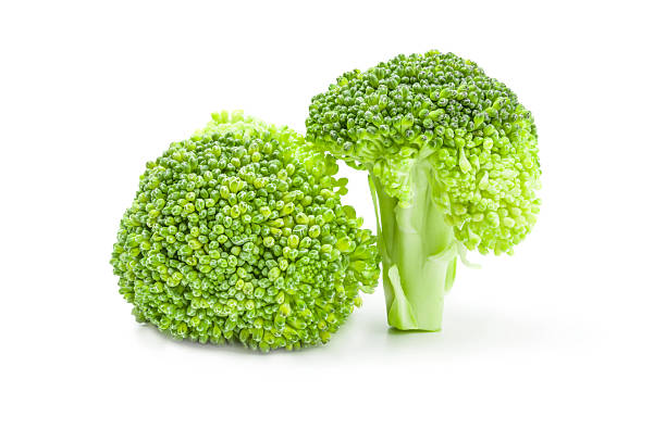 istock Fresh green broccoli isolated on a white background cutout 629778882