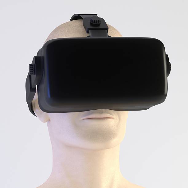 istock 3d render of character with VR headset 629780316