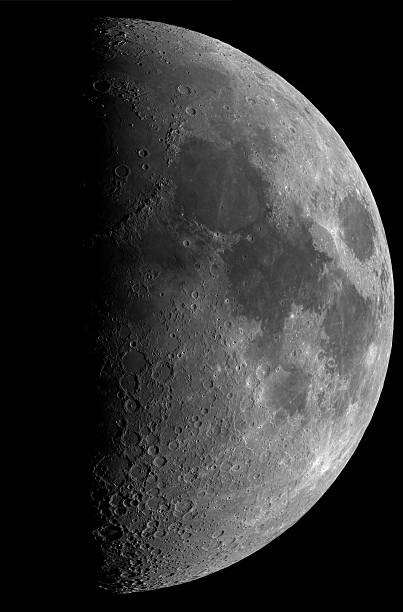 istock Gibbous moon on black background view from space 629781916