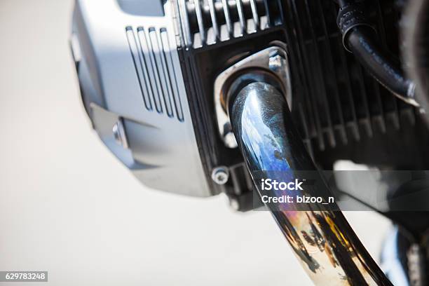 Motorcycle Exhaust Stock Photo - Download Image Now - Chrome, Motorcycle, Pipe - Tube