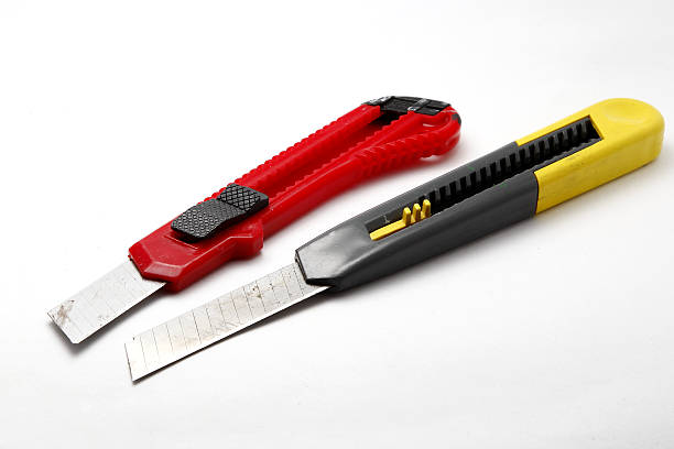 istock Stationery knife on a white background 629783492