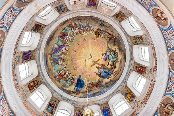istock Ceiling painting in the Orthodox Church 629785152