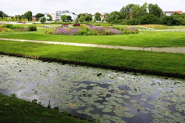 Public park in Schwerin, Germany