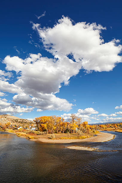 istock Beautiful autumn landscape with Eagle River, USA. 629788524