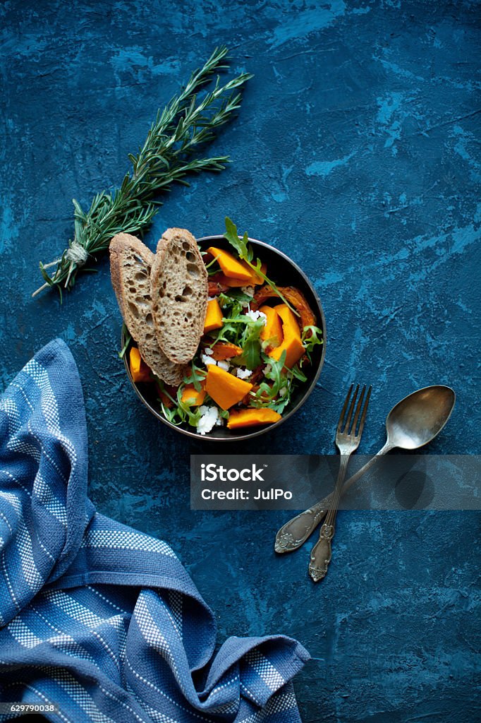 Pumpkin salad Blue Stock Photo