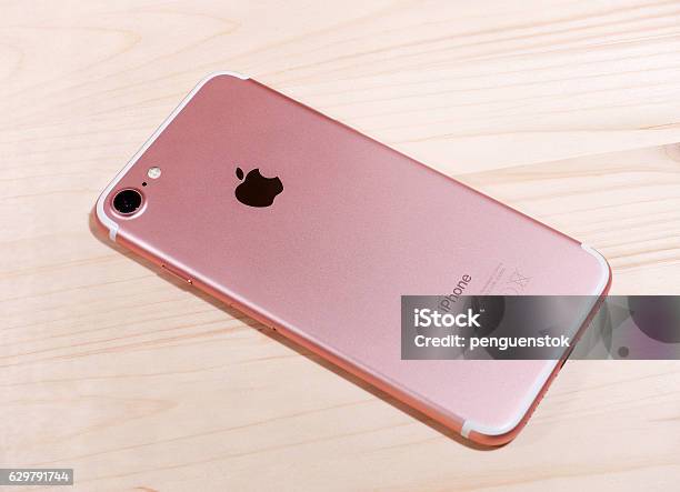 New Pink Iphone 7 Back Stock Photo - Download Image Now - Apple