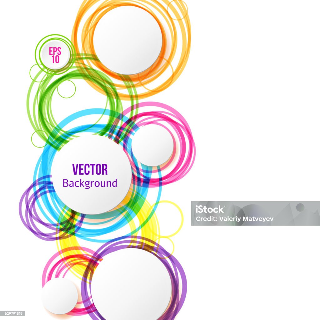 Circle design background with overlapping circles pattern Circle design background with overlapping circles pattern. Banner with colored circles. Vector illustration Circle stock vector