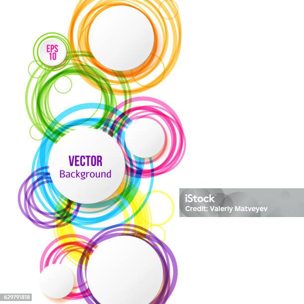 Circle Design Background With Overlapping Circles Pattern Stock Illustration - Download Image Now