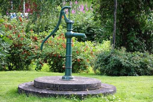 Hand-operated water pump in Sweden, Scandinavia