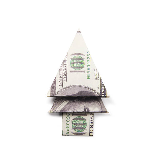 istock Money Origami Christmas tree 629797848